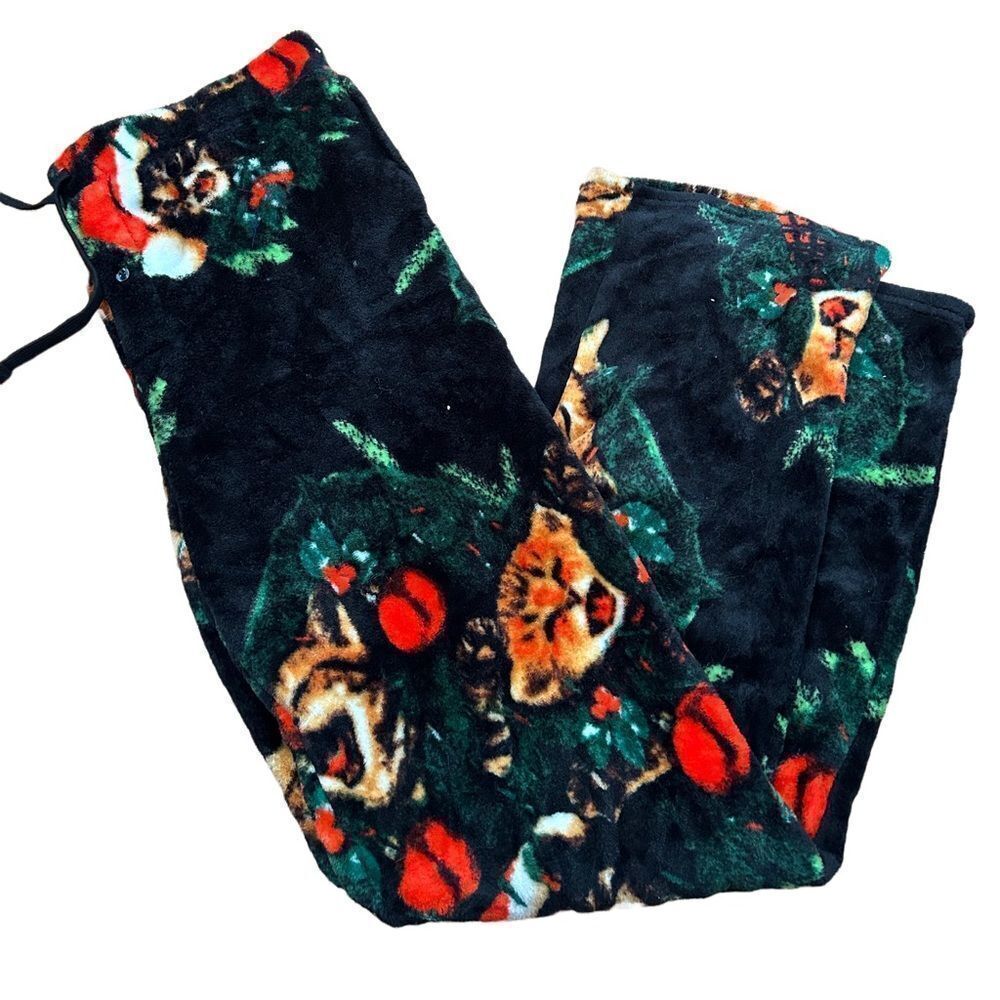 Mad Engine Christmas Cat Fleece Pajama Pants